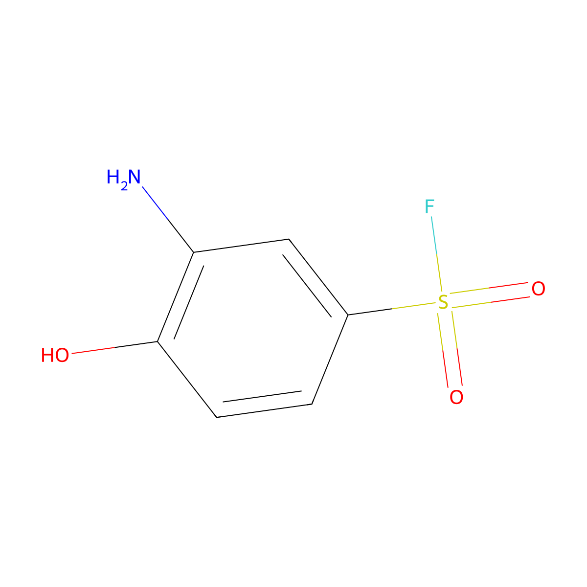 3-Amino-4-hydroxybenzenesulfonyl fluoride molecular structure, CAS 368-73-0
