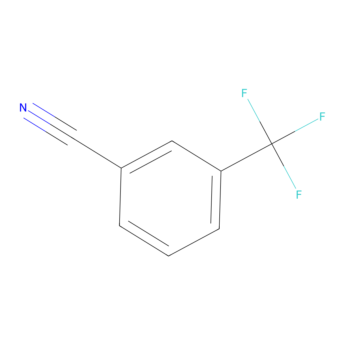 3-(Trifluoromethyl)benzonitrile molecular structure, CAS 368-77-4