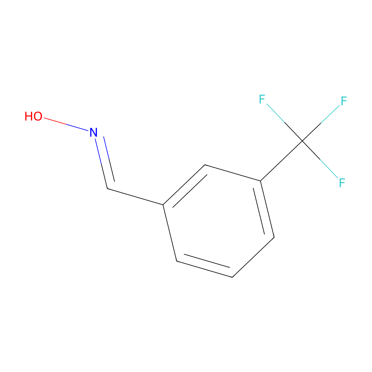 N-[[3-(trifluoromethyl)phenyl]methylidene]hydroxylamine molecular structure, CAS 368-83-2