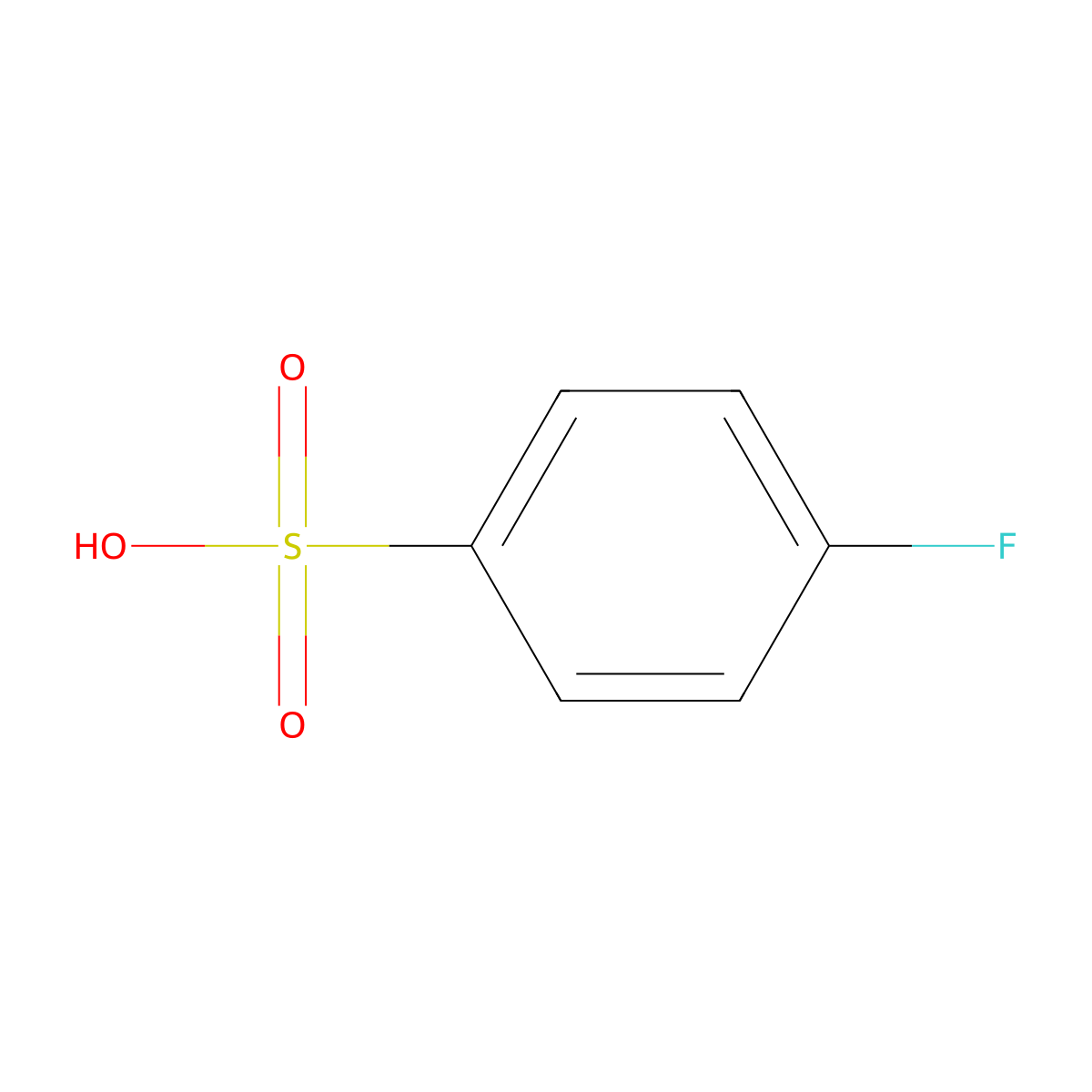 4-Fluorobenzenesulfonic acid molecular structure, CAS 368-88-7