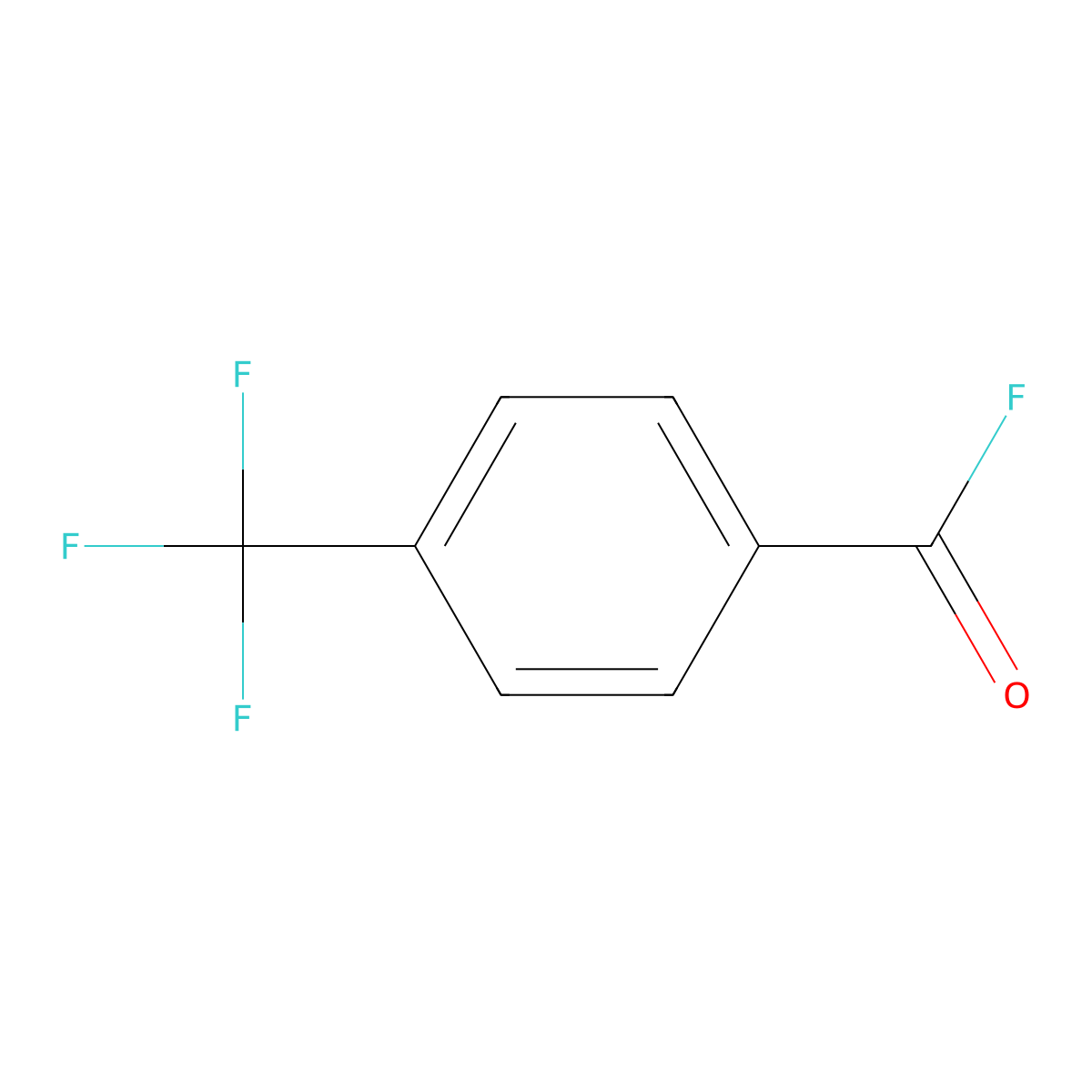 Benzoyl fluoride, 4-(trifluoromethyl)- molecular structure, CAS 368-94-5