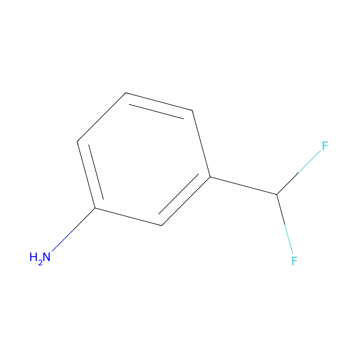 3-(Difluoromethyl)aniline molecular structure, CAS 368-99-0