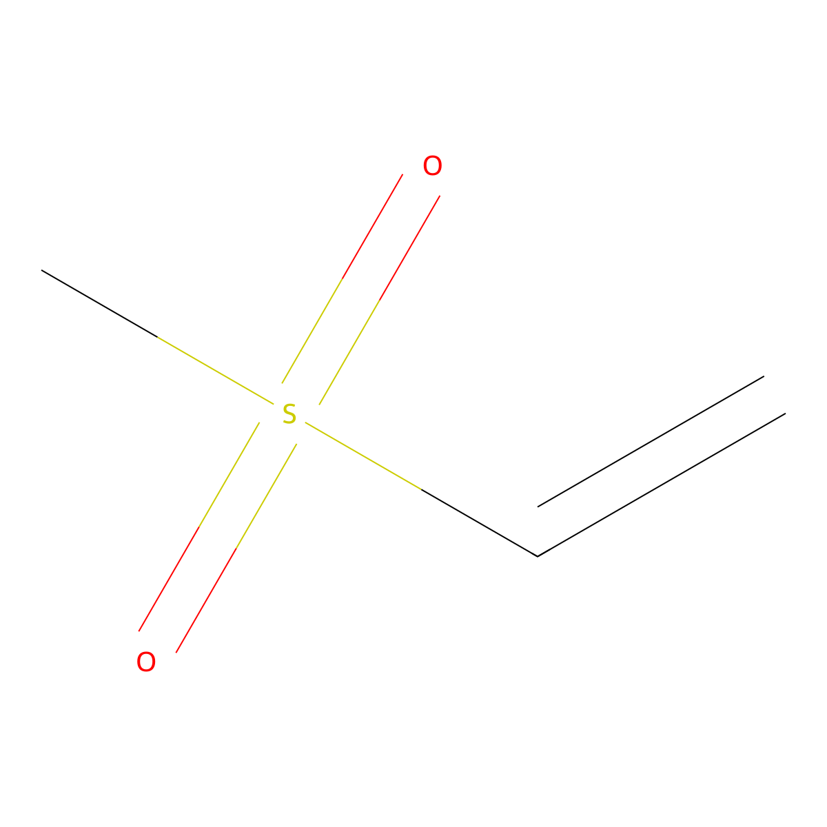 Methyl vinyl sulfone molecular structure, CAS 3680-02-2