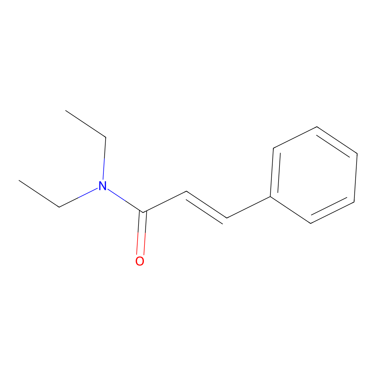 N,N-Diethylcinnamamide molecular structure, CAS 3680-04-4