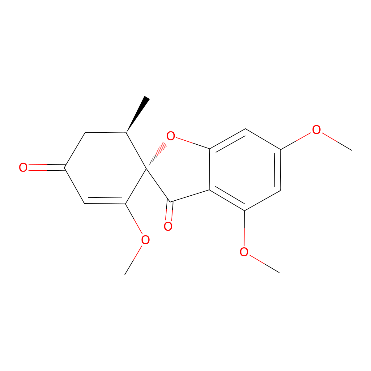 Dechlorogriseofulvin molecular structure, CAS 3680-32-8