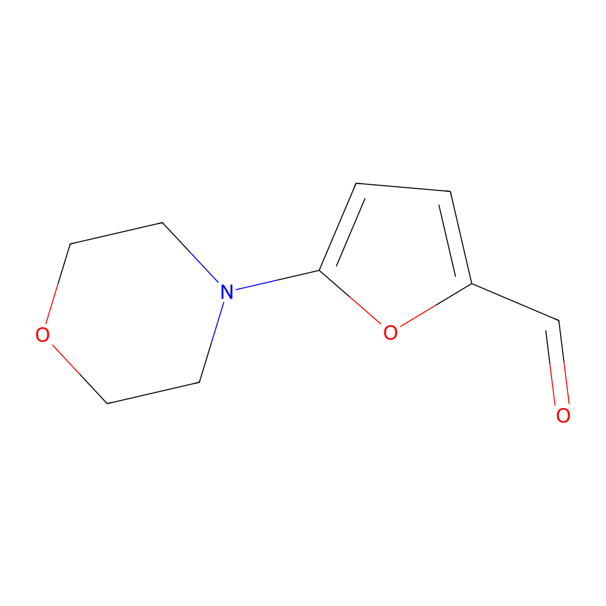 5-Morpholin-4-yl-2-furaldehyde molecular structure, CAS 3680-96-4