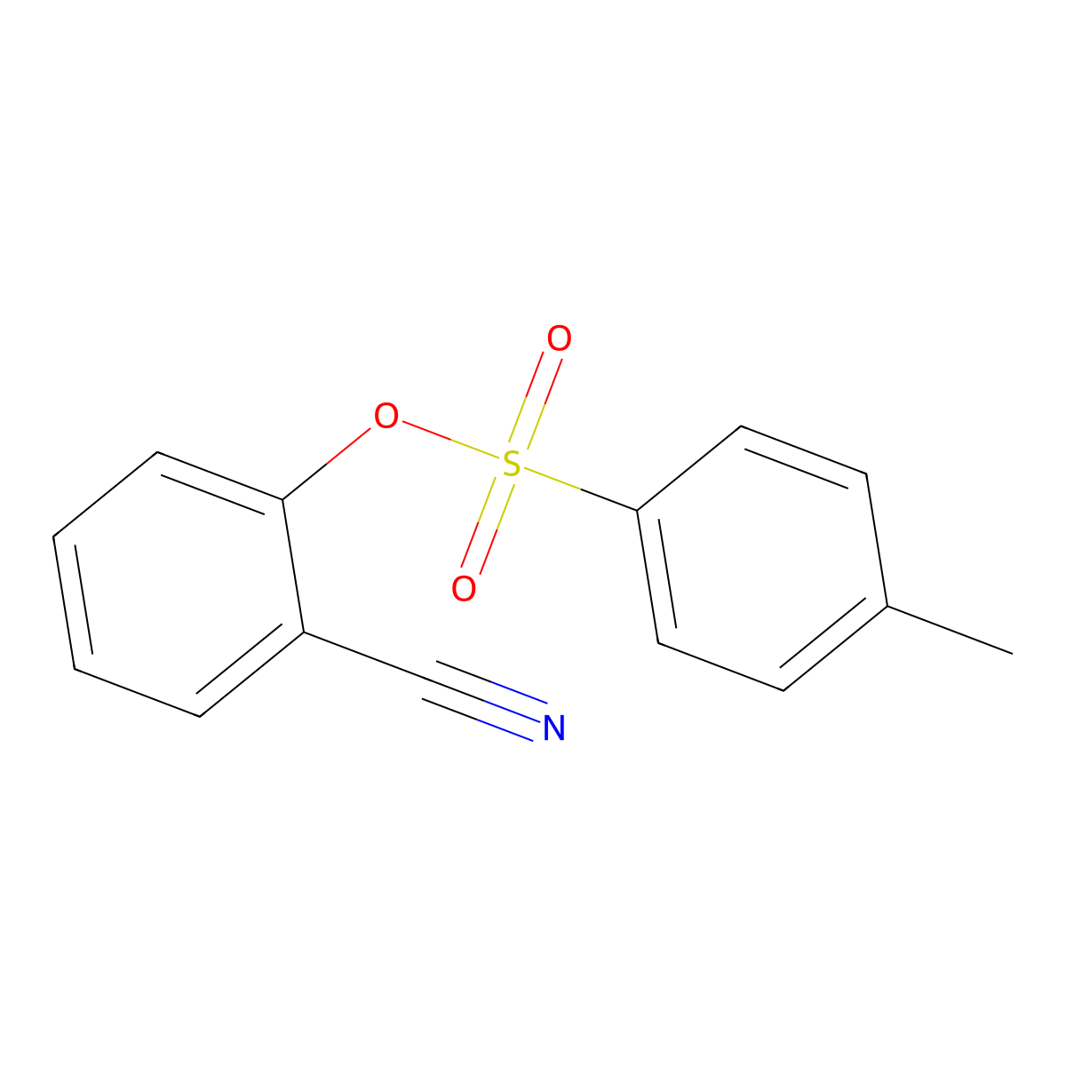 Benzonitrile, 2-[[(4-methylphenyl)sulfonyl]oxy]- molecular structure, CAS 36800-94-9