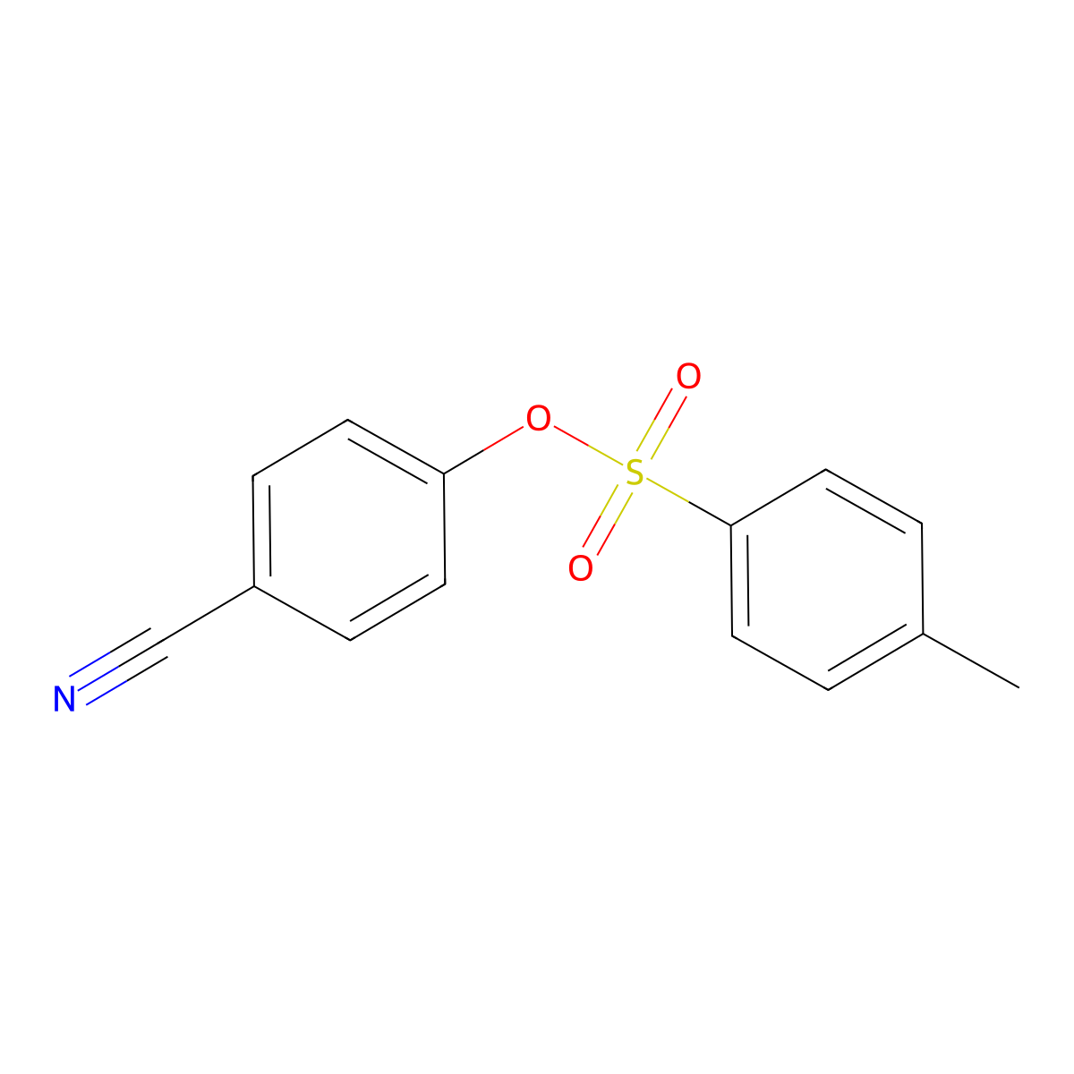 4-Cyanophenyl 4-methylbenzenesulfonate molecular structure, CAS 36800-95-0
