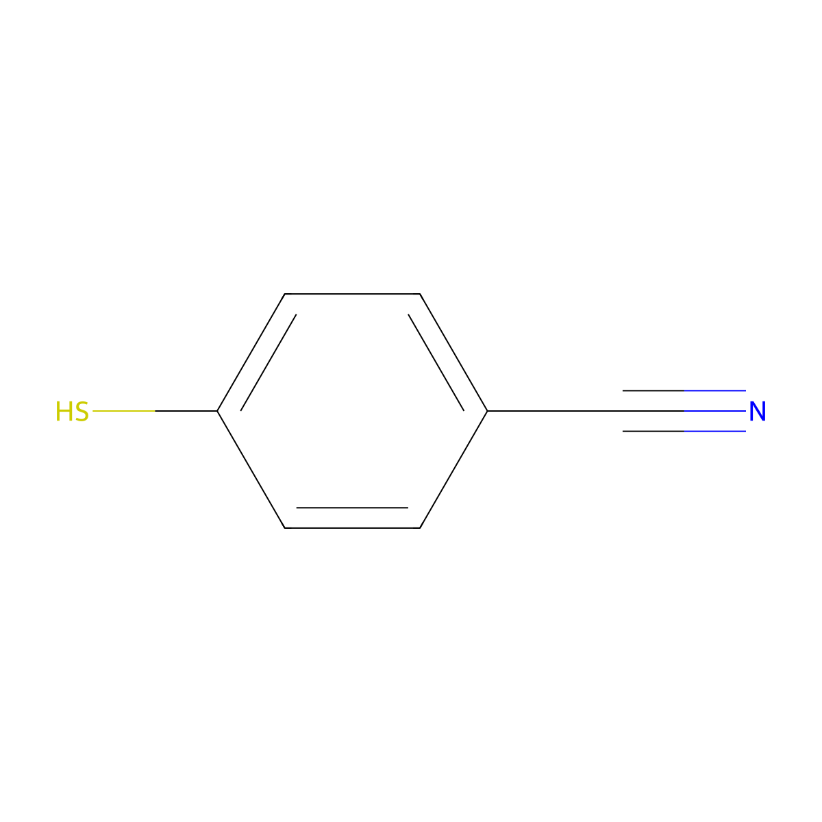 4-Thiobenzonitrile molecular structure, CAS 36801-01-1