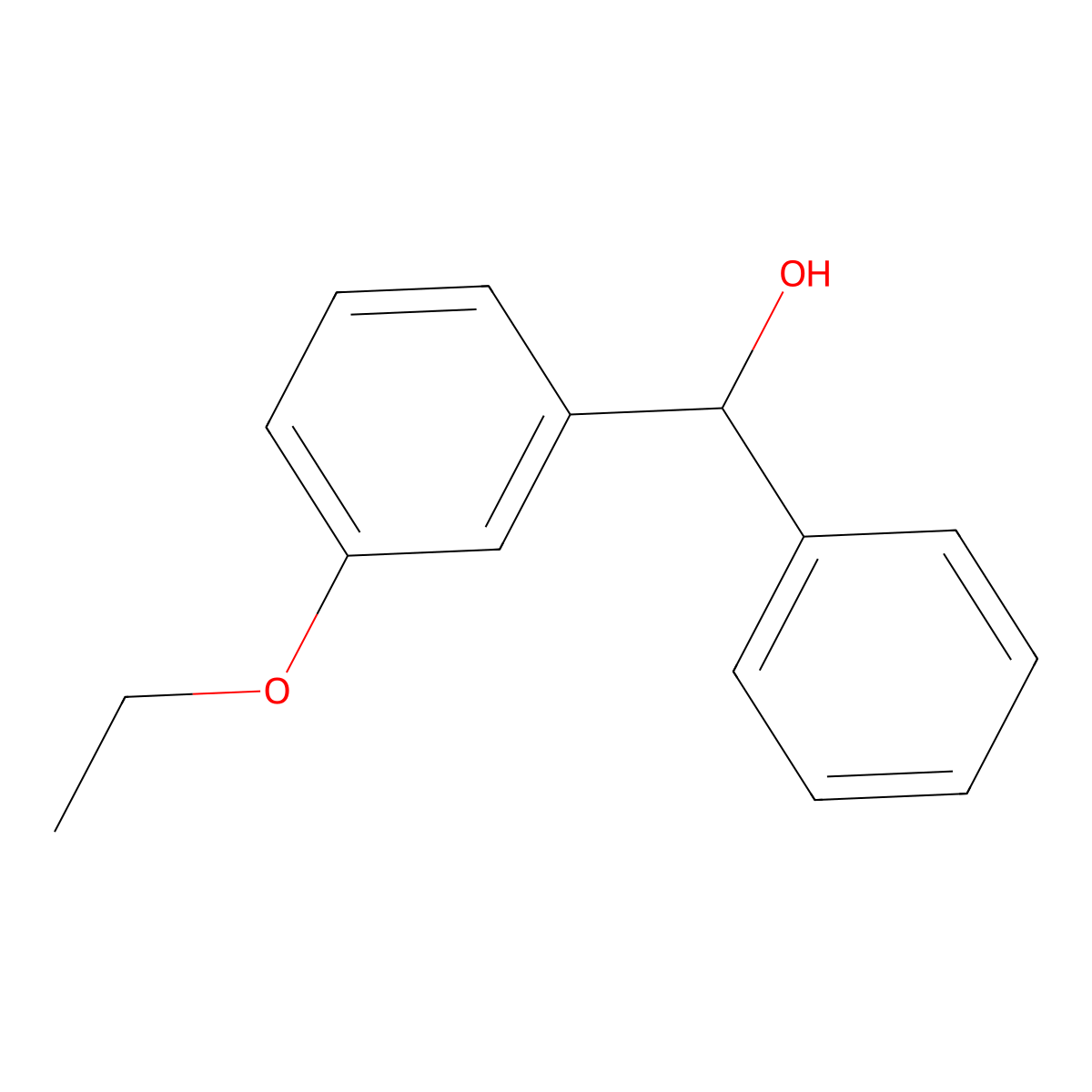 (3-Ethoxyphenyl)(phenyl)methanol molecular structure, CAS 36801-19-1