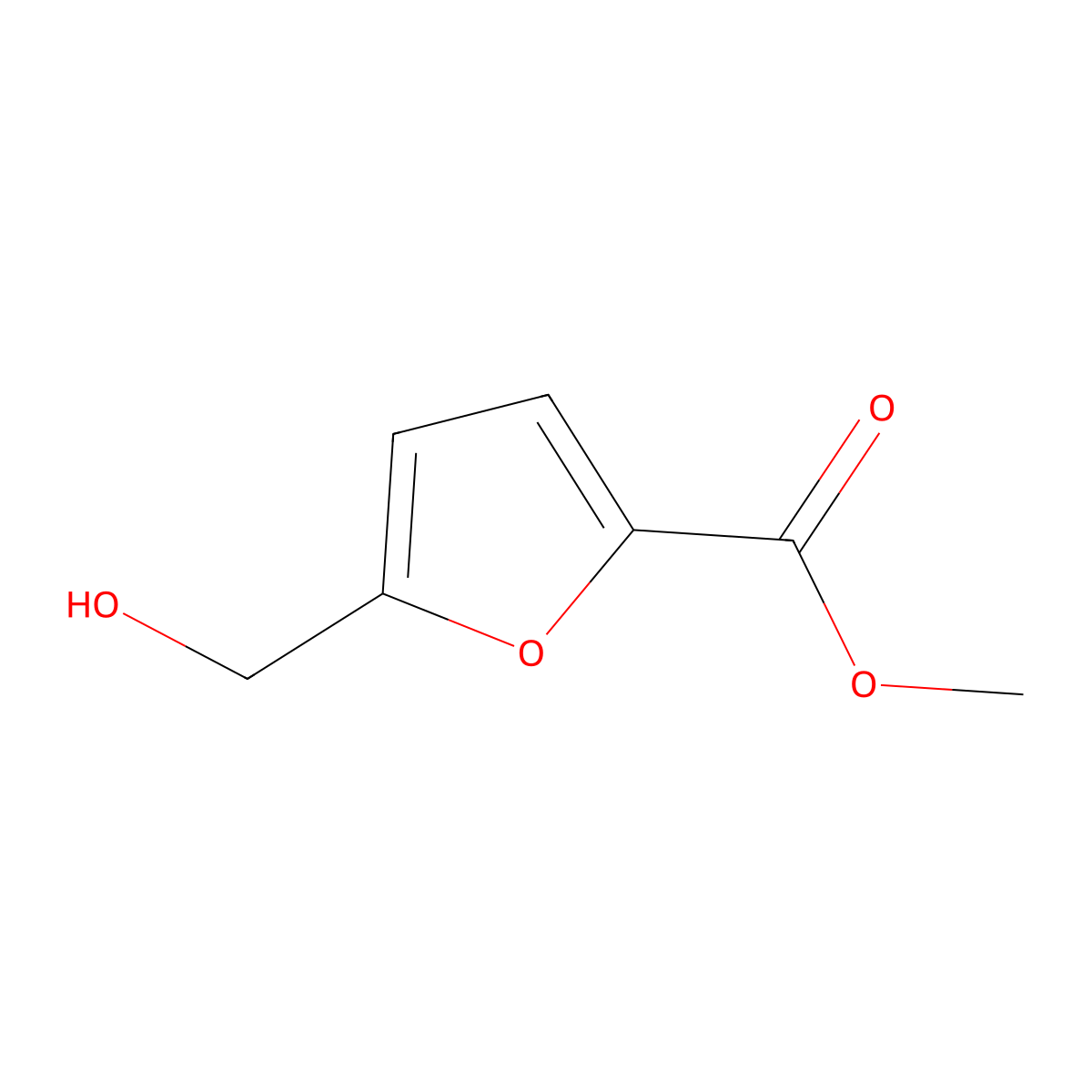 Methyl 5-(hydroxymethyl) furan-2-carboxylate molecular structure, CAS 36802-01-4