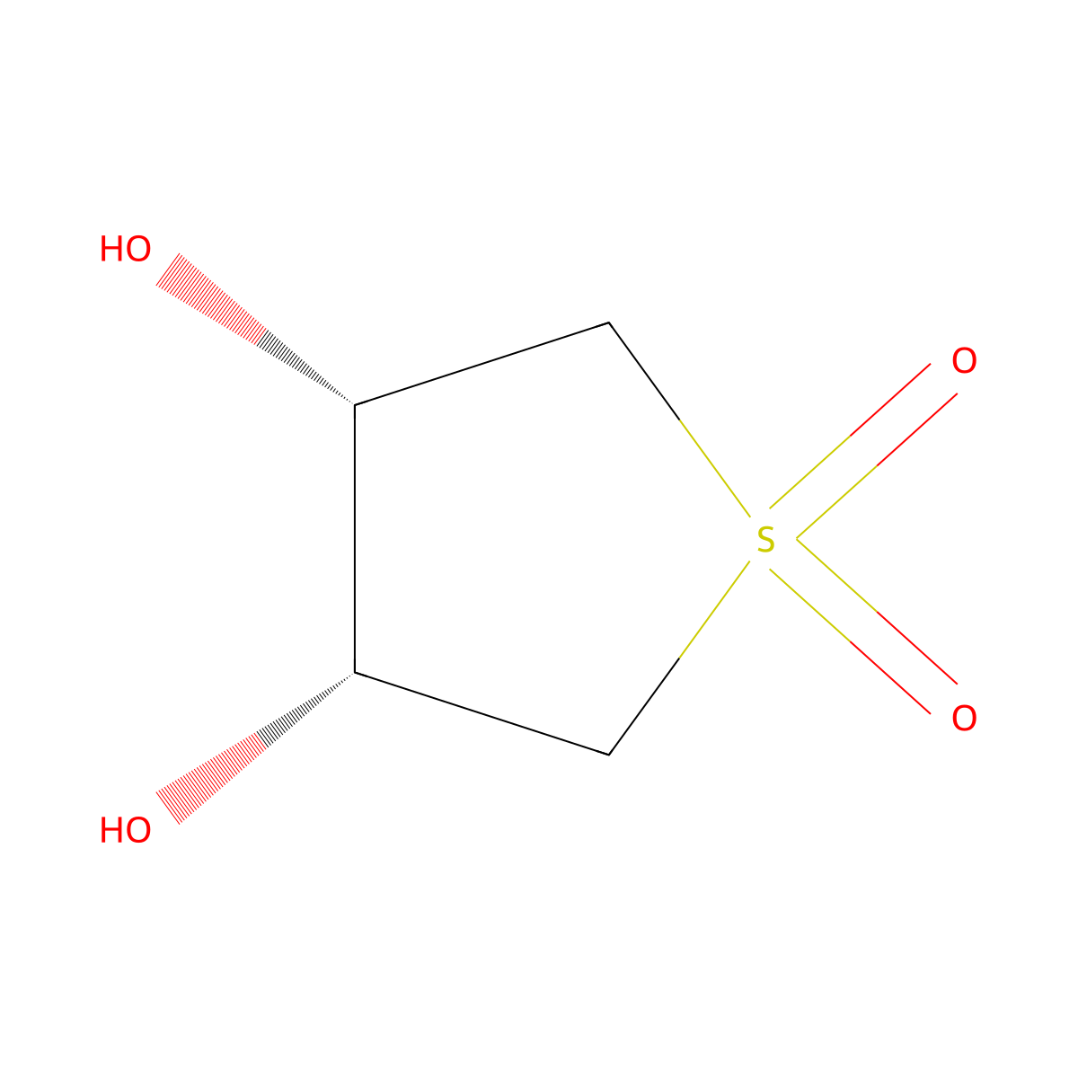 (3R,4S)-3,4-dihydroxytetrahydrothiophene 1,1-dioxide molecular structure, CAS 36802-08-1