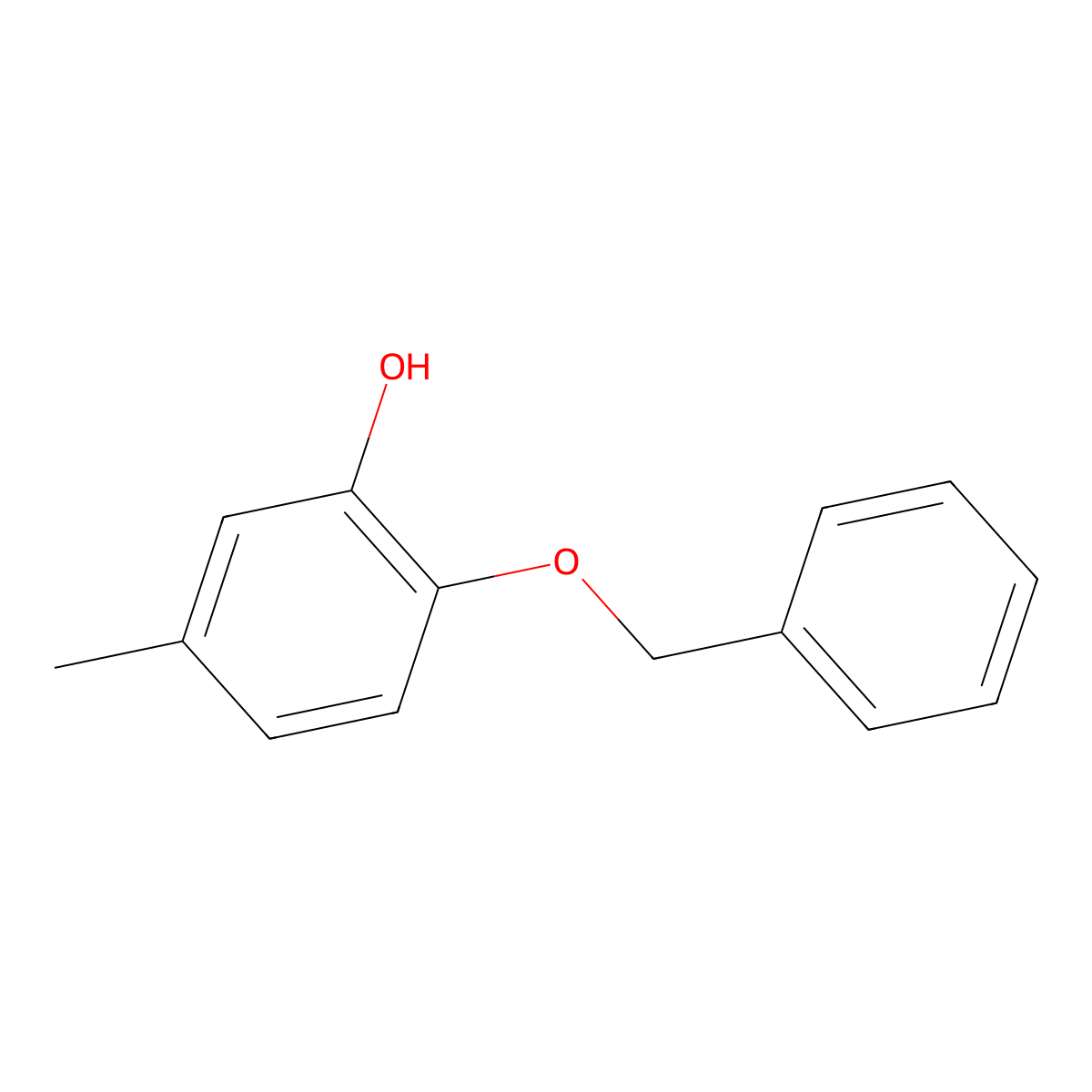 2-(Benzyloxy)-5-methylphenol molecular structure, CAS 36803-97-1
