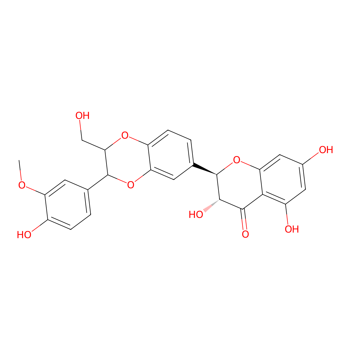 Silybin (mixture of Silybin A and Silybin B) molecular structure, CAS 36804-17-8