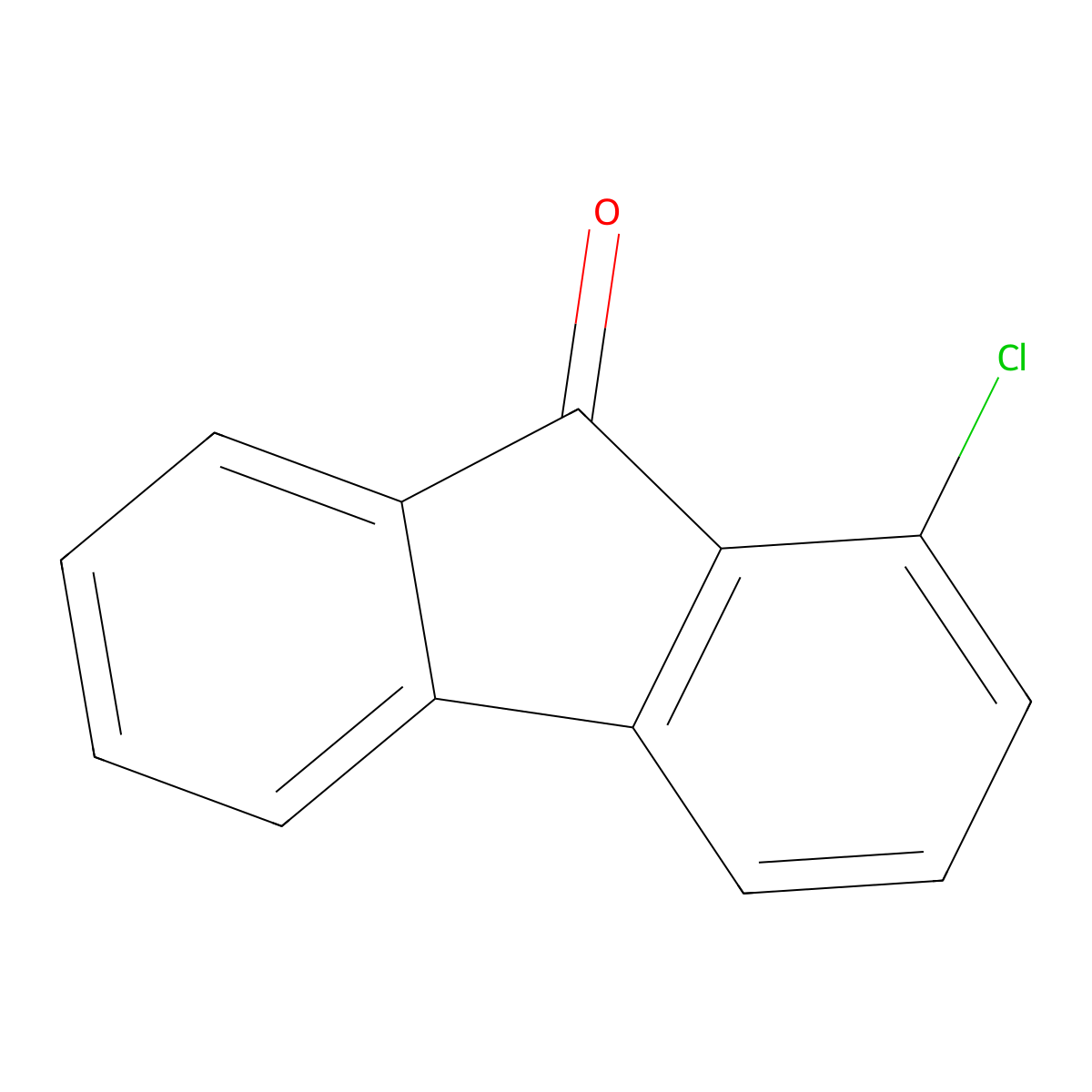 9H-Fluoren-9-one, 1-chloro- molecular structure, CAS 36804-56-5