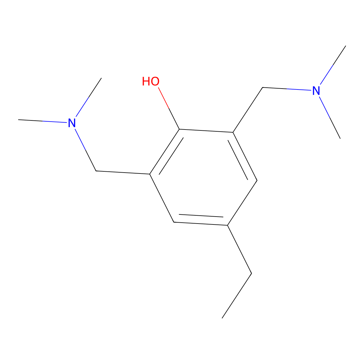 2,6-Bis[(dimethylamino)methyl]-4-ethylbenzenol molecular structure, CAS 36805-45-5