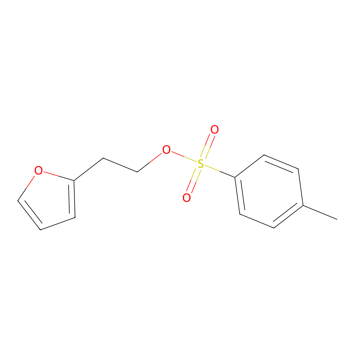 2-(Furan-2-yl)ethyl 4-methylbenzene-1-sulfonate molecular structure, CAS 36809-06-0