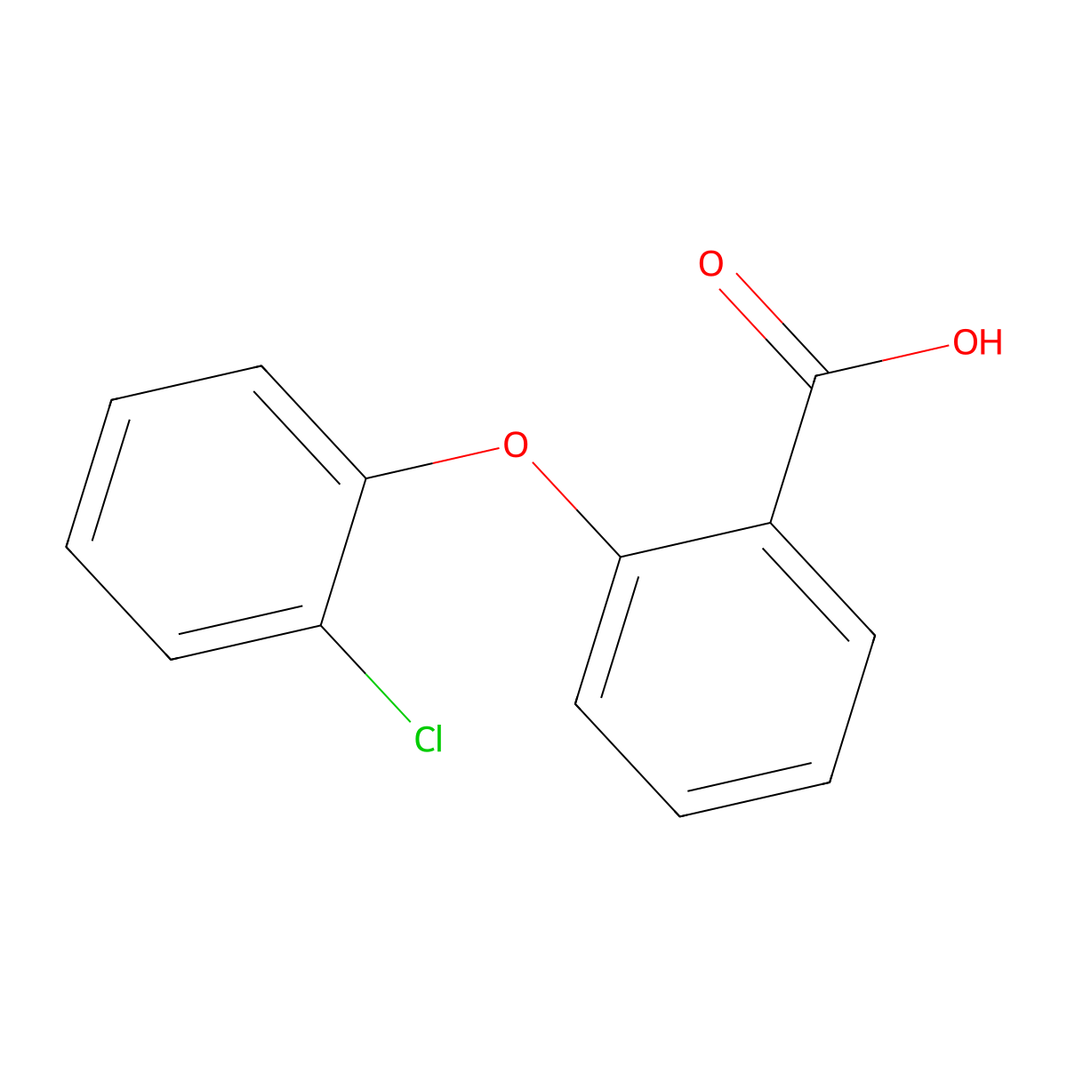 2-(2-chlorophenoxy)benzoic Acid molecular structure, CAS 36809-08-2