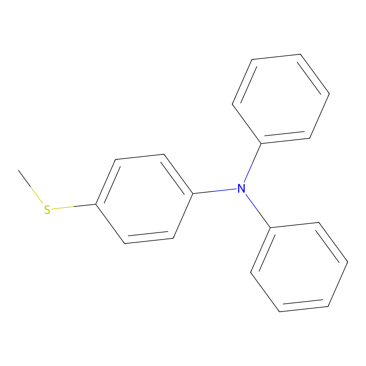 4-(Methylthio)-N,N-diphenylaniline molecular structure, CAS 36809-18-4