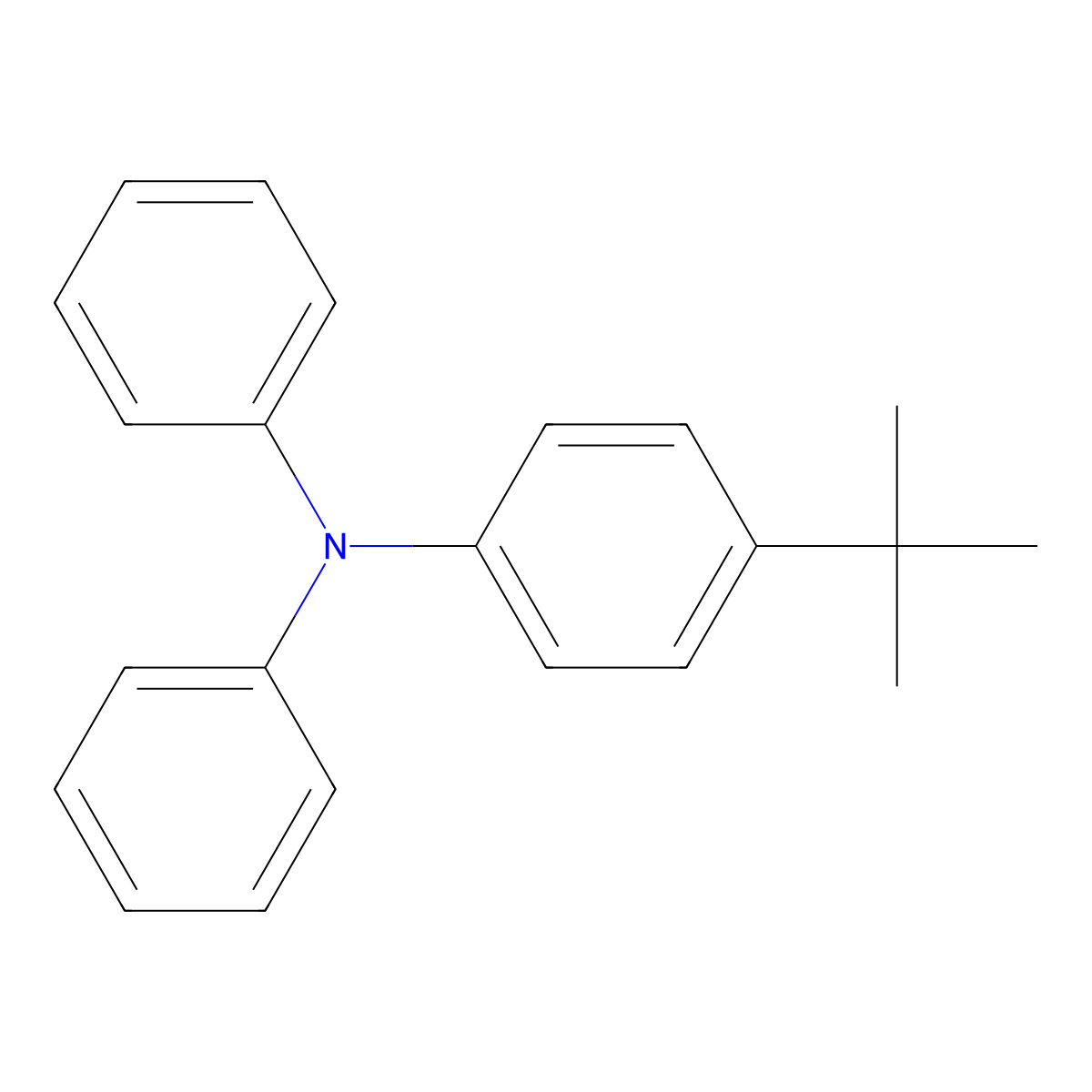 4-tert-butyl-N,N-diphenylaniline molecular structure, CAS 36809-23-1