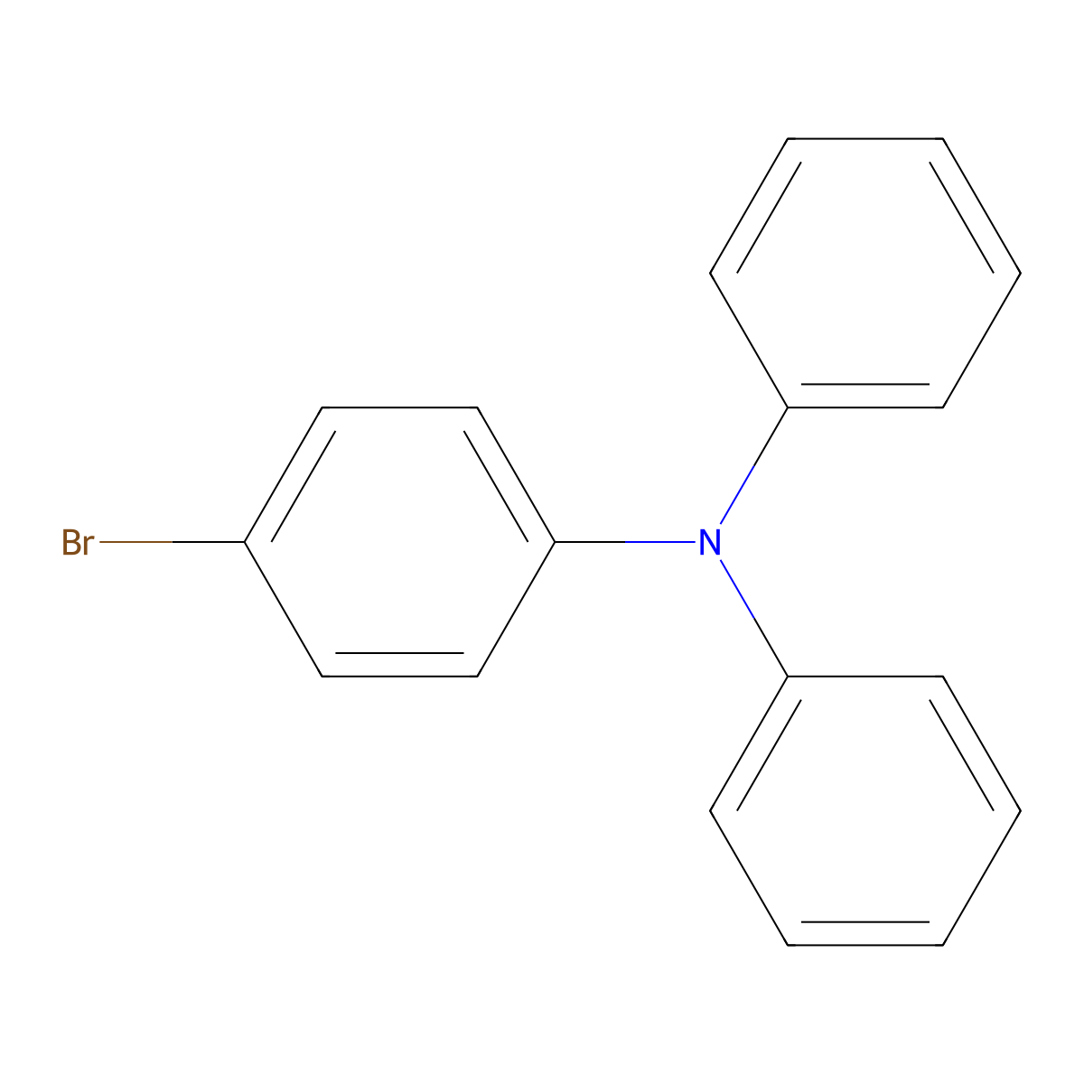4-Bromotriphenylamine molecular structure, CAS 36809-26-4