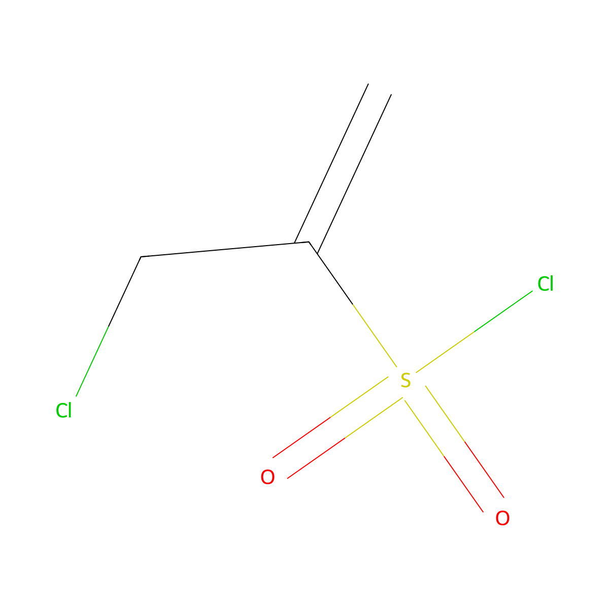 3-Chloroprop-1-ene-2-sulfonyl chloride molecular structure, CAS 36809-66-2