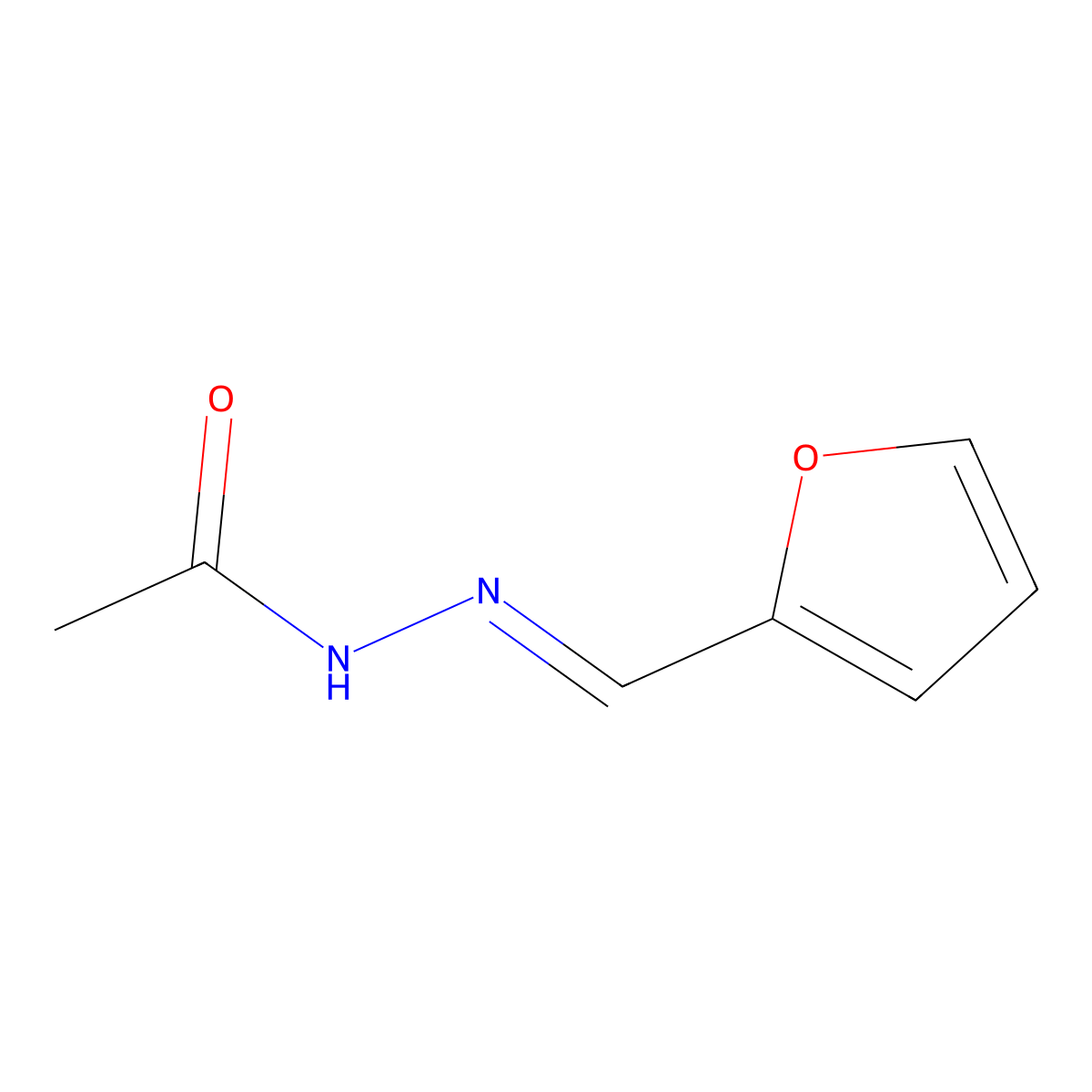 Acetic acid, 2-(2-furanylmethylene)hydrazide molecular structure, CAS 3681-18-3