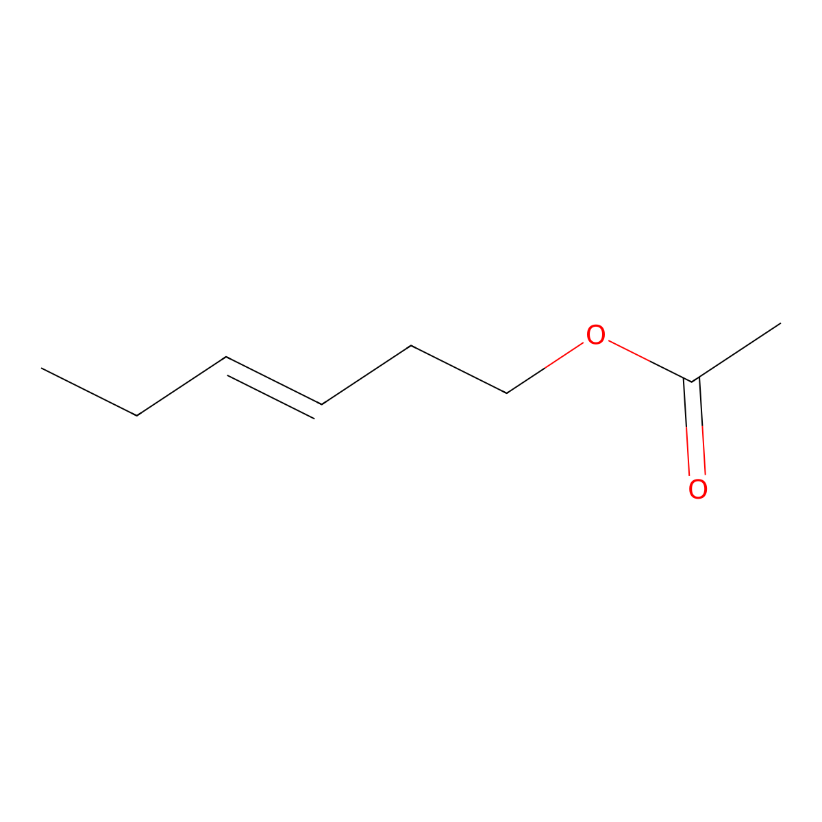3-Hexenyl acetate, (3E)- molecular structure, CAS 3681-82-1