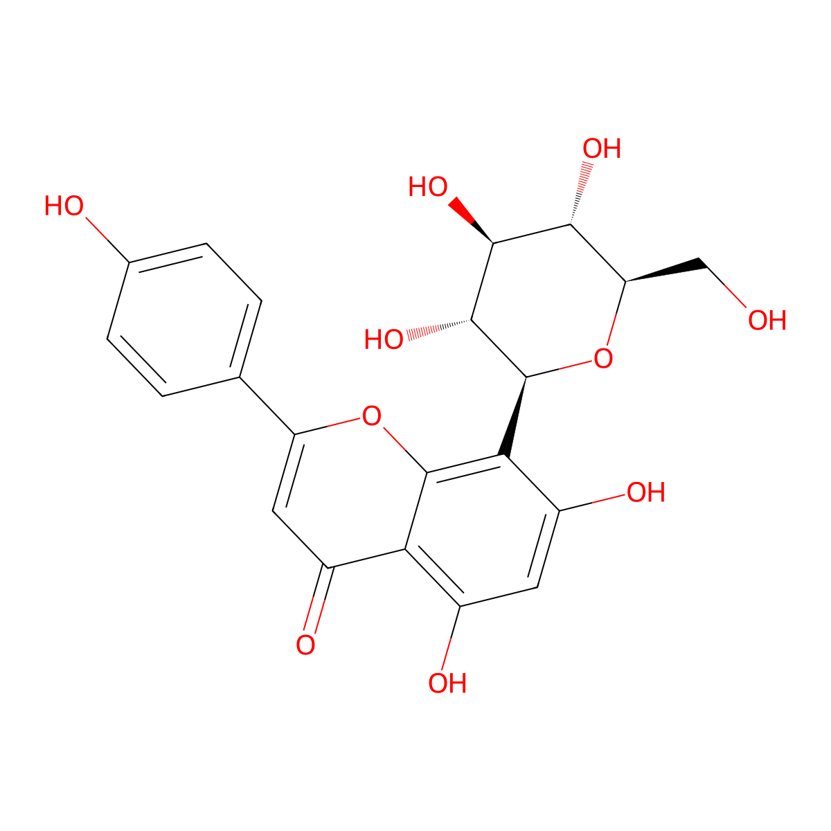 Vitexin molecular structure, CAS 3681-93-4