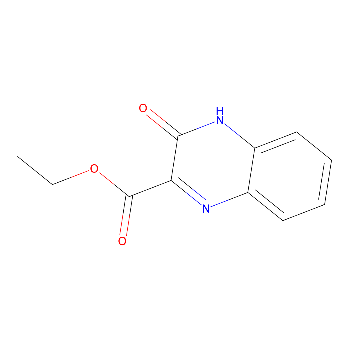 Ethyl 3-hydroxyquinoxaline-2-carboxylate molecular structure, CAS 36818-07-2