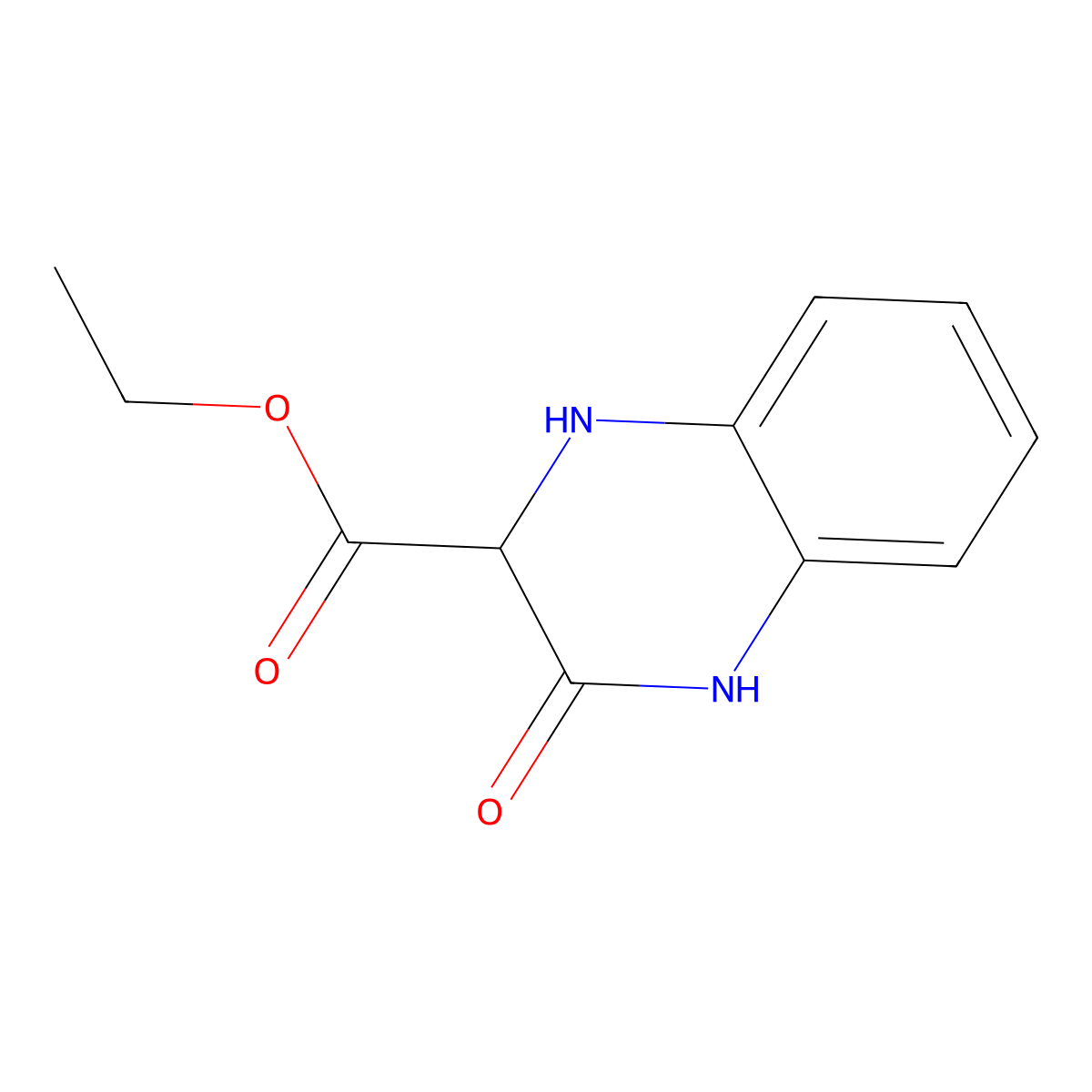 Ethyl 3-hydroxy-1,2-dihydroquinoxaline-2-carboxylate molecular structure, CAS 36818-08-3