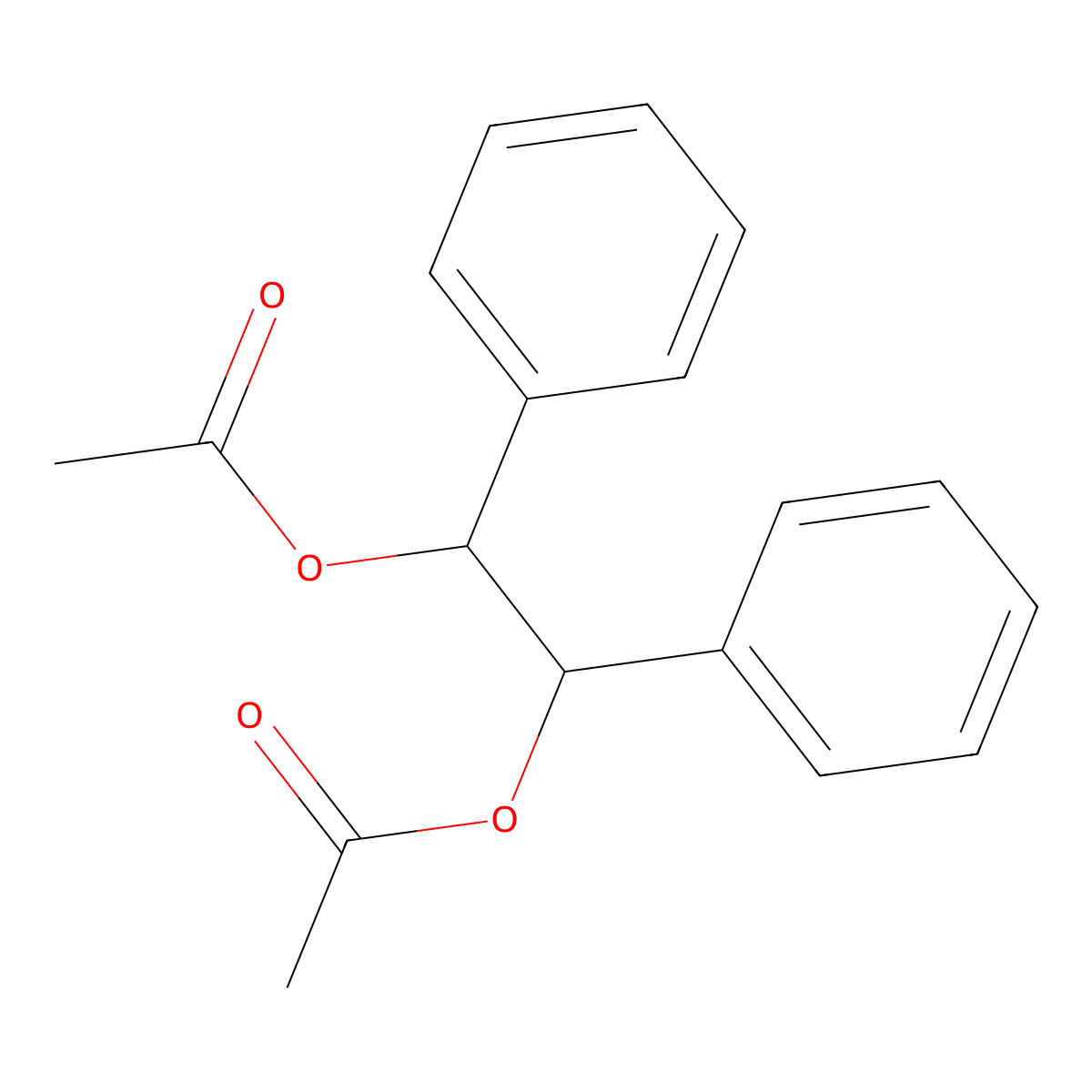 1,2-Diphenylethylene diacetate molecular structure, CAS 3682-07-3