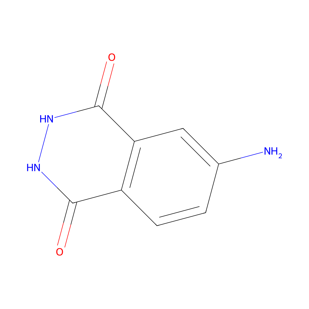 Isoluminol molecular structure, CAS 3682-14-2