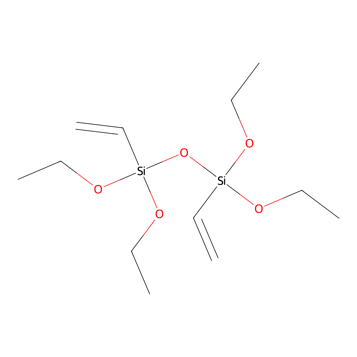 1,3-Divinyltetraethoxydisiloxane molecular structure, CAS 3682-26-6