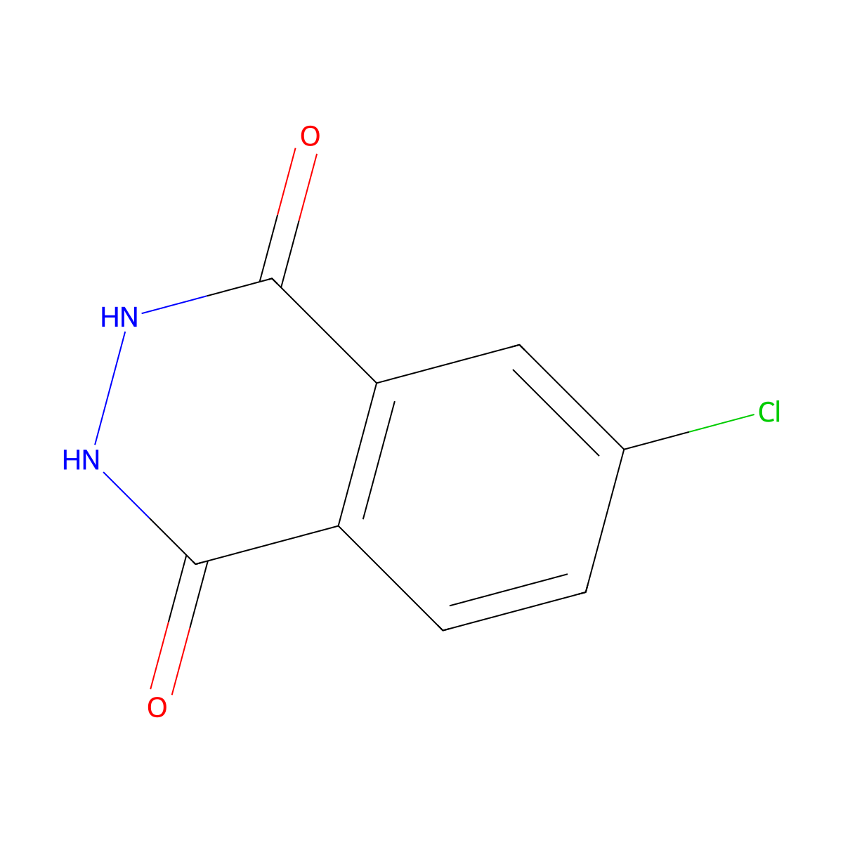 6-Chloro-1,2,3,4-tetrahydrophthalazine-1,4-dione molecular structure, CAS 3682-29-9