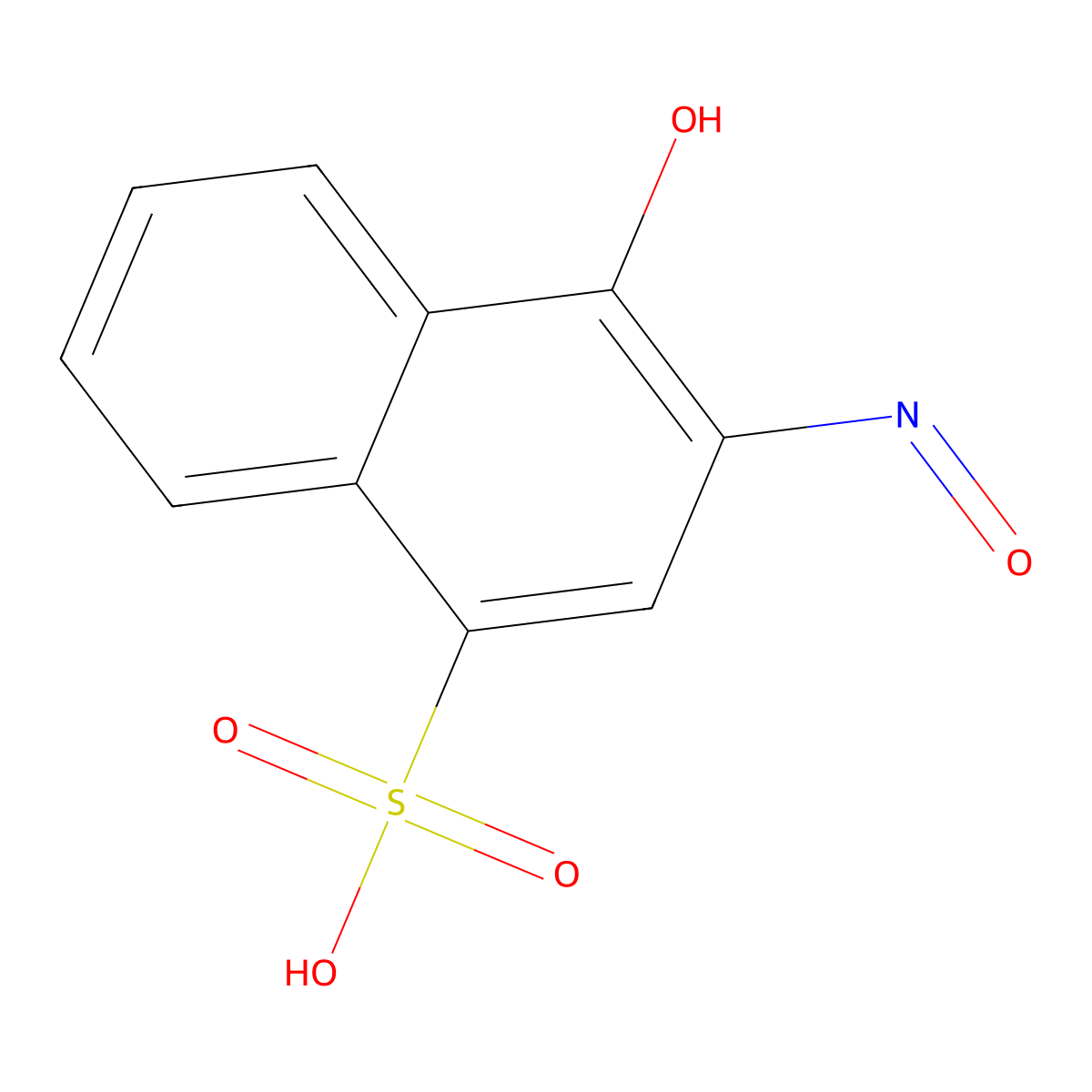 2-Nitroso-1-naphthol-4-sulfonic acid molecular structure, CAS 3682-32-4