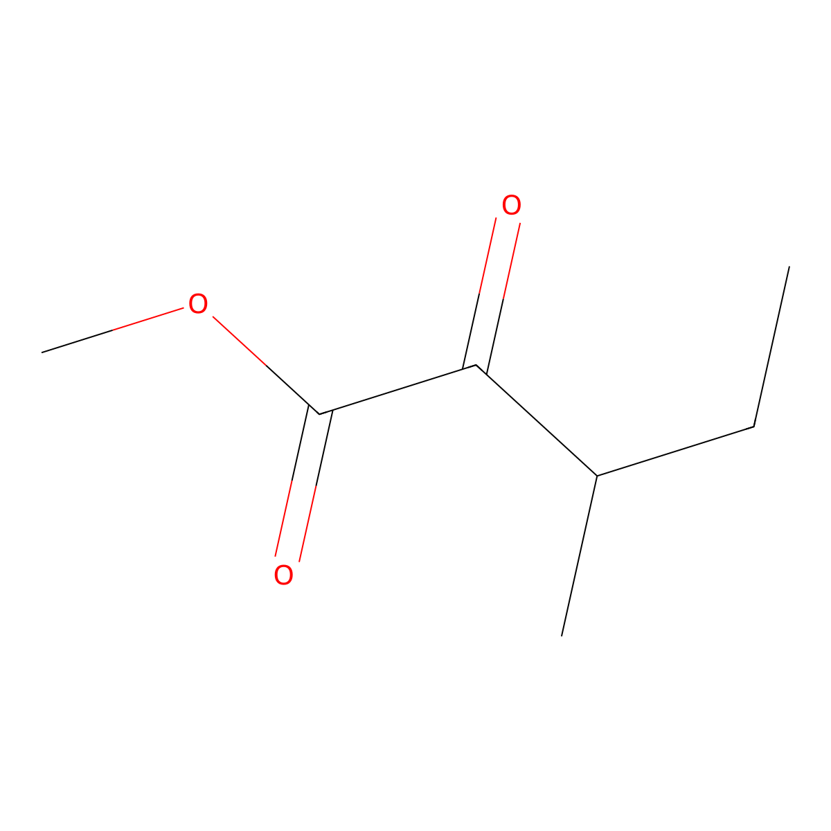 Methyl 2-oxo-3-methylpentanoate molecular structure, CAS 3682-42-6