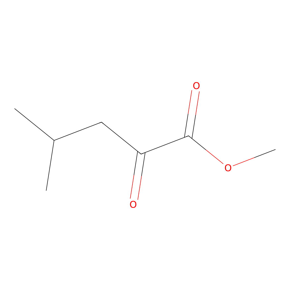 Methyl 4-methyl-2-oxopentanoate molecular structure, CAS 3682-43-7