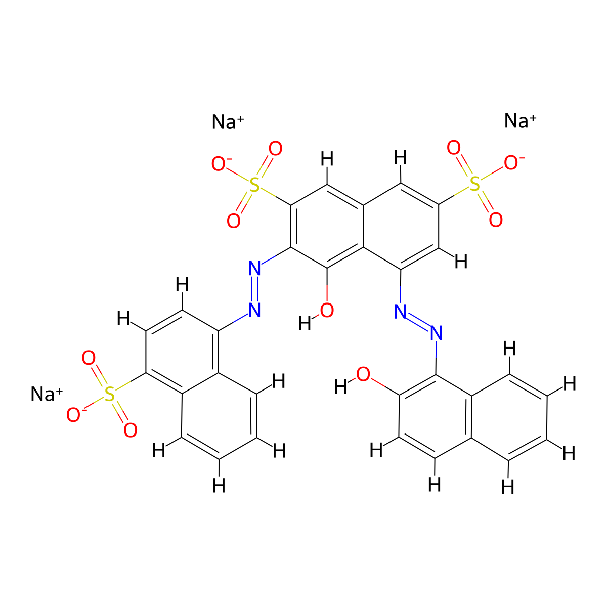 Fast Sulphon Black F molecular structure, CAS 3682-47-1