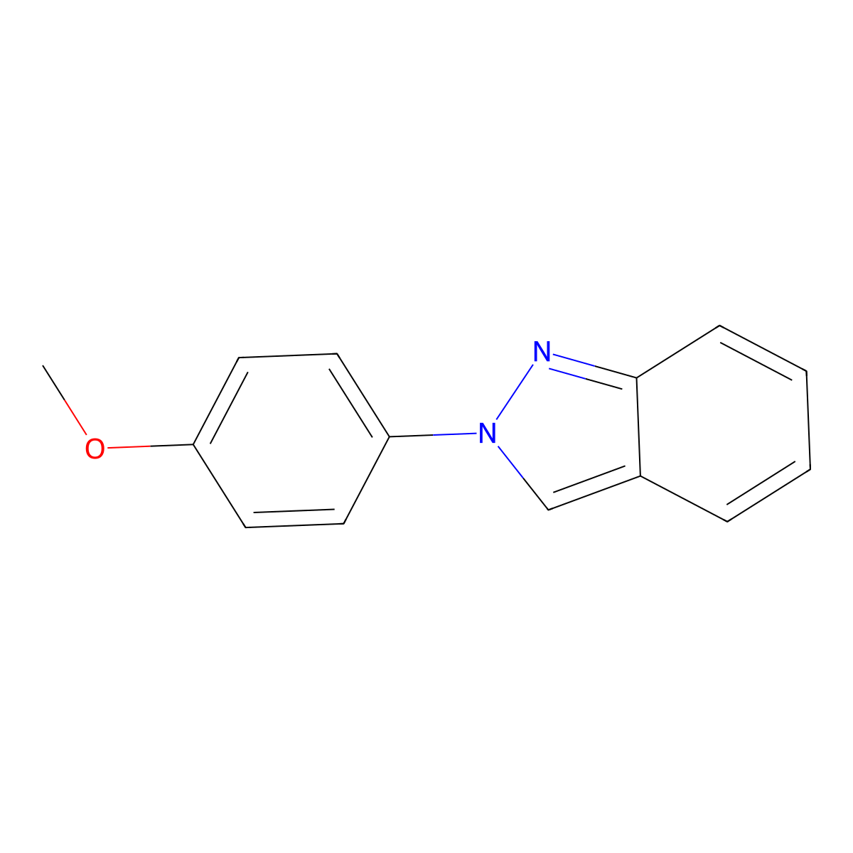 2-(4-methoxyphenyl)-2H-indazole molecular structure, CAS 3682-75-5