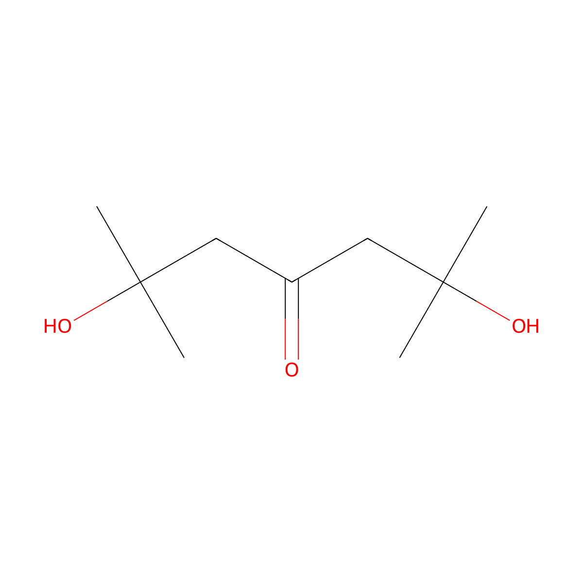 4-Heptanone, 2,6-dihydroxy-2,6-dimethyl- molecular structure, CAS 3682-91-5