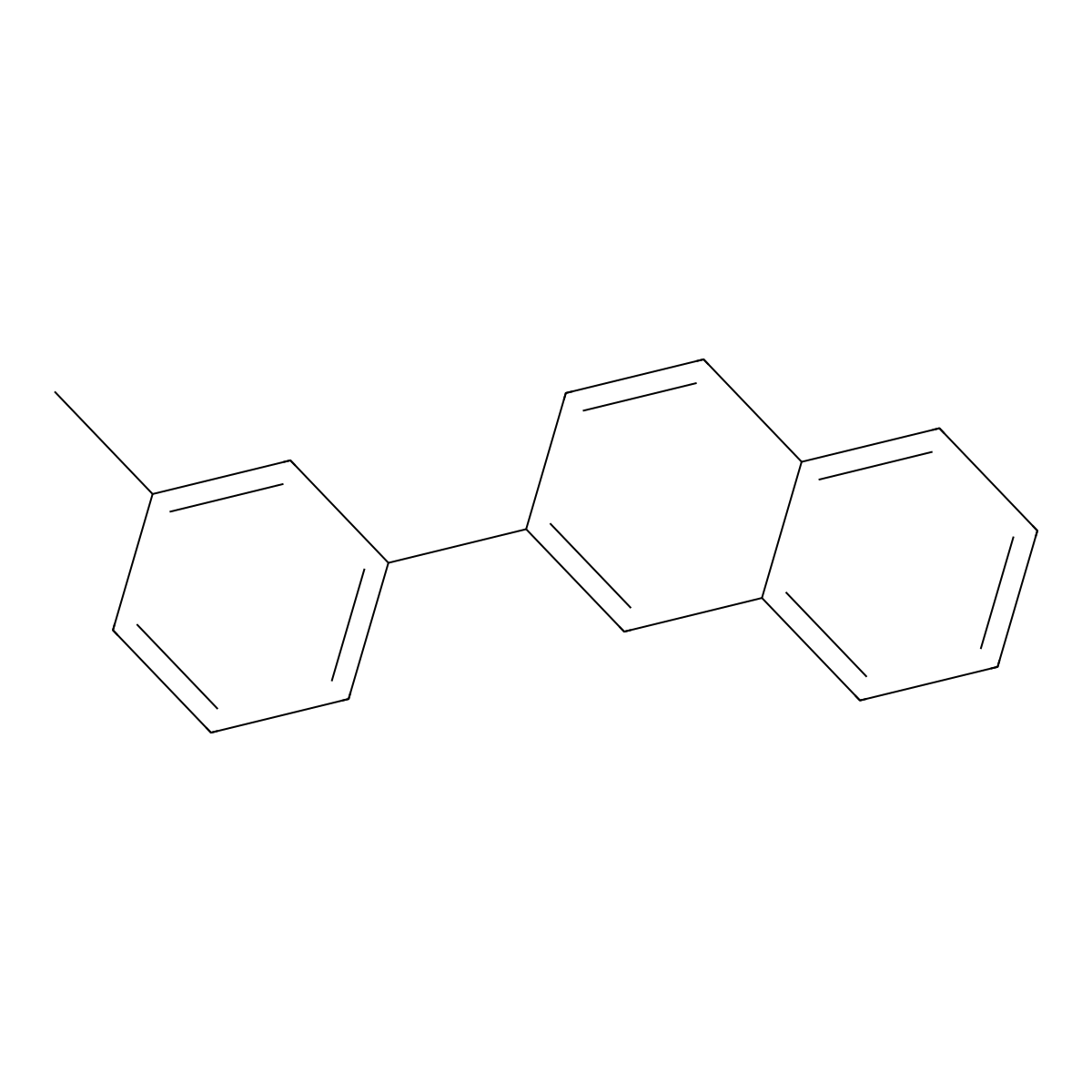 2-(3-Methylphenyl)naphthalene molecular structure, CAS 36821-15-5