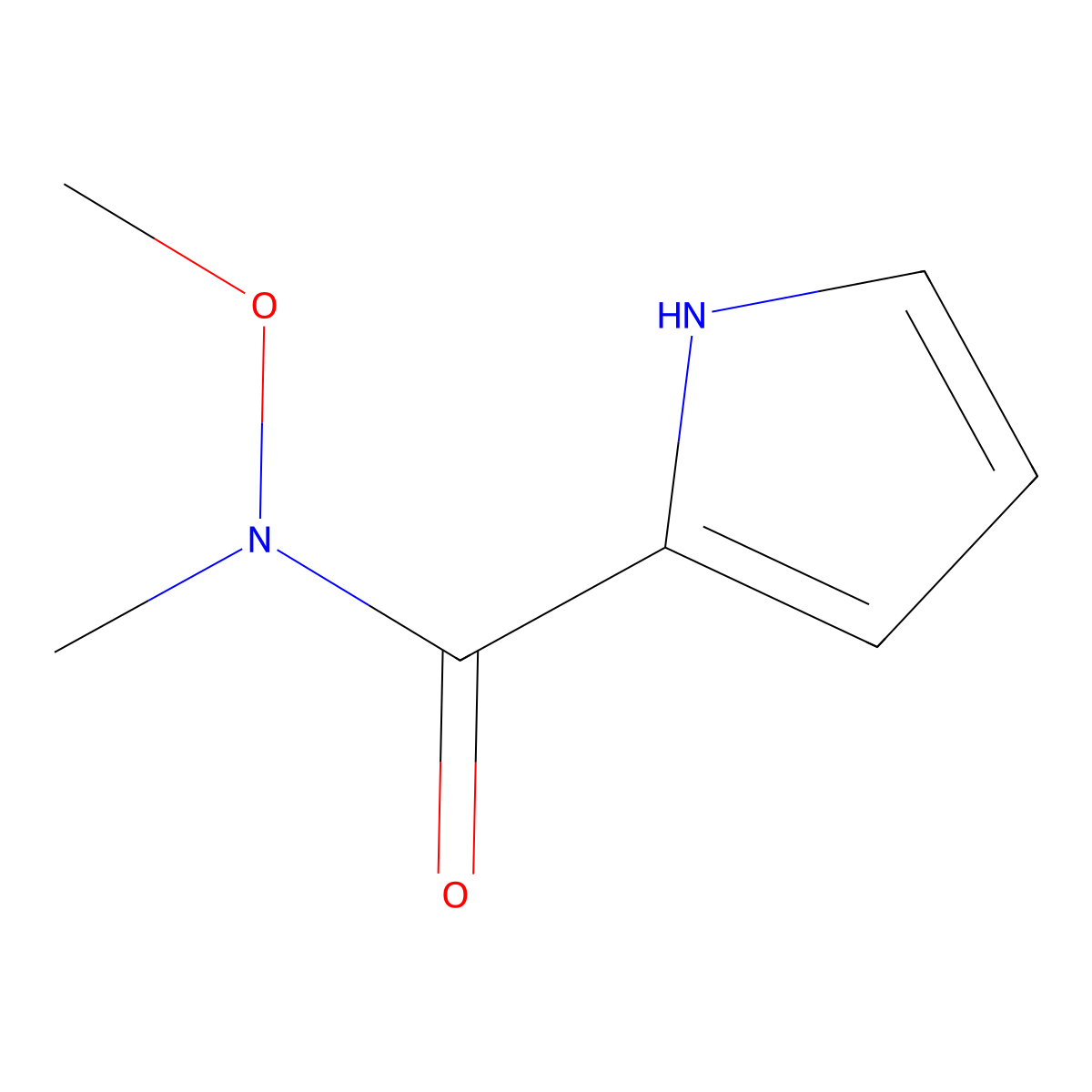 N-methoxy-N-methyl-1H-pyrrole-2-carboxamide molecular structure, CAS 368211-06-7