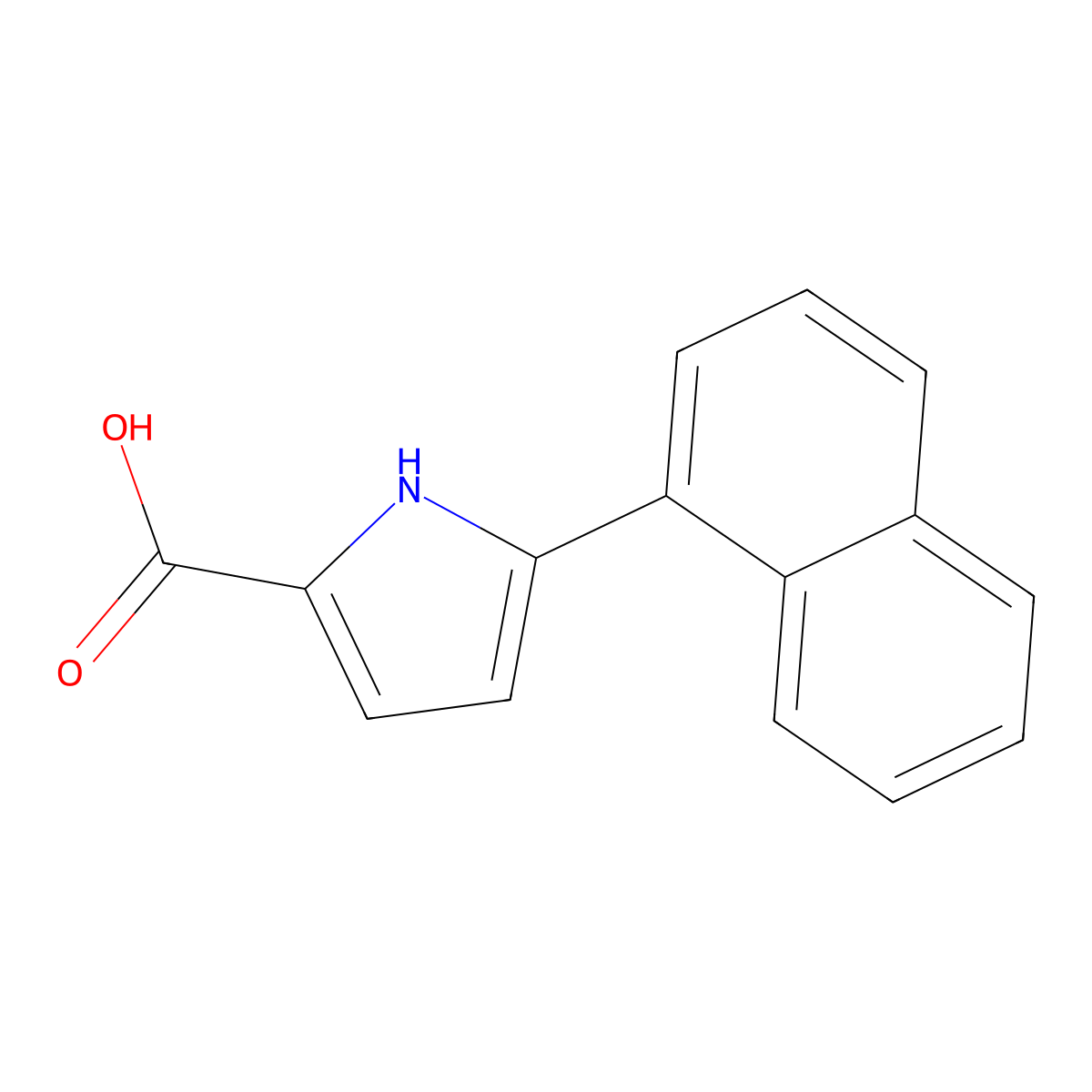 5-(Naphthalen-1-yl)-1H-pyrrole-2-carboxylic acid molecular structure, CAS 368211-43-2