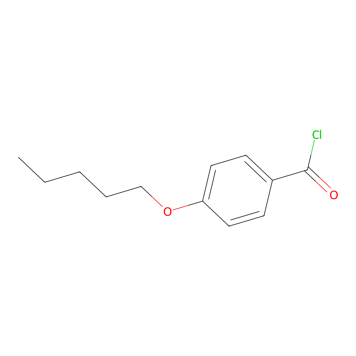 p-Pentoxybenzoyl chloride molecular structure, CAS 36823-84-4