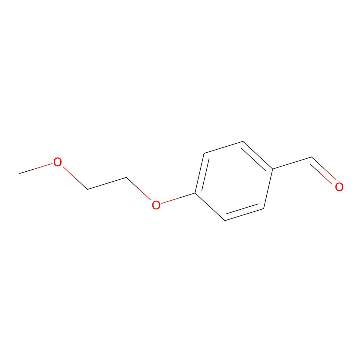 4-(2-Methoxyethoxy)benzaldehyde molecular structure, CAS 36824-00-7