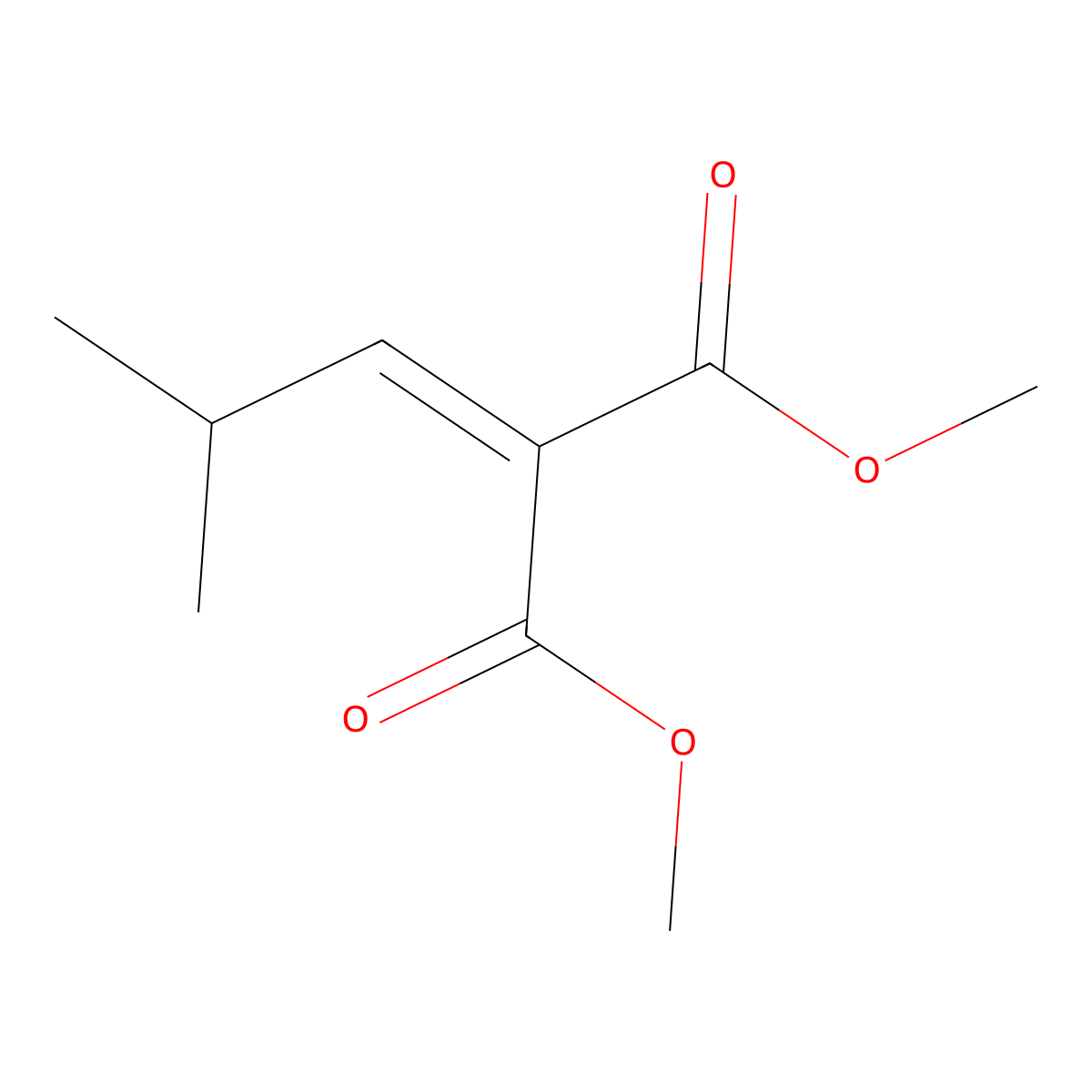 Propanedioic acid, (2-methylpropylidene)-, dimethyl ester molecular structure, CAS 36825-11-3