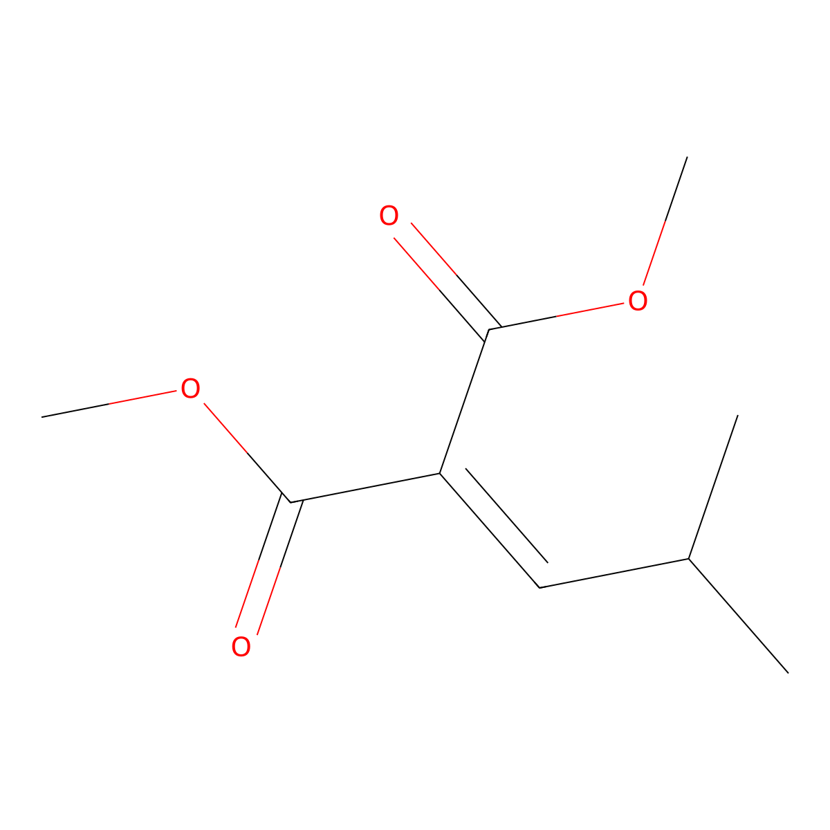 Propanedioic acid, (2-methylpropylidene)-, dimethyl ester molecular structure, CAS 36825-11-3