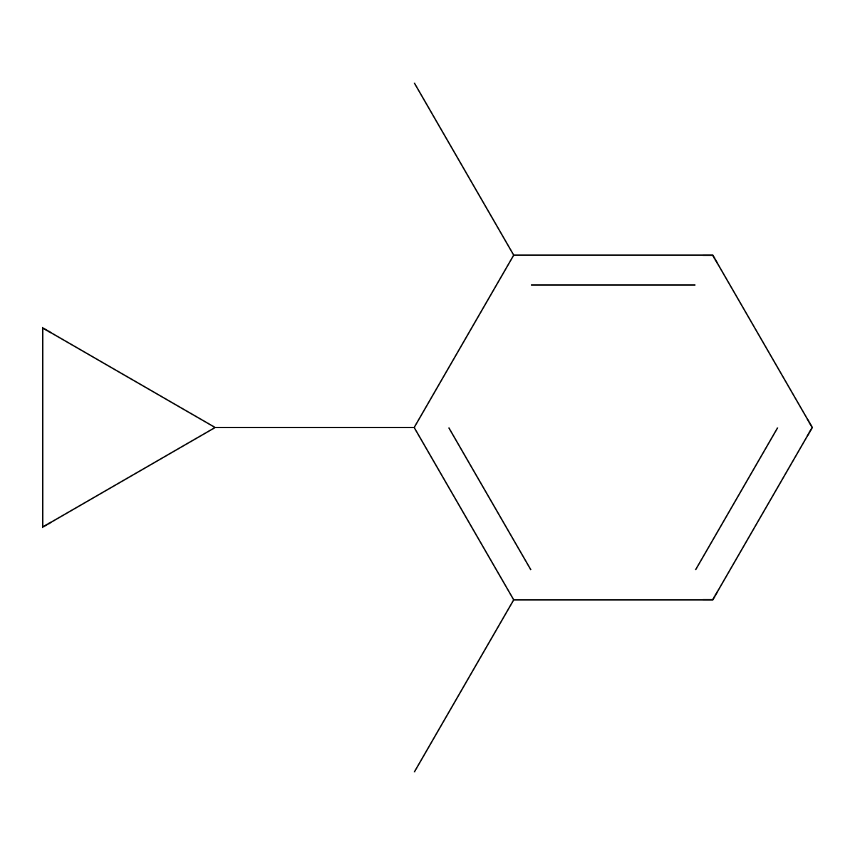 2-Cyclopropyl-1,3-dimethylbenzene molecular structure, CAS 36825-29-3
