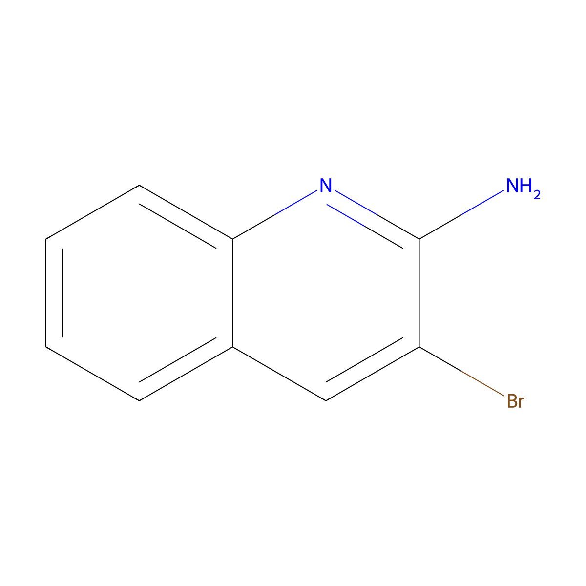 3-Bromoquinolin-2-amine molecular structure, CAS 36825-31-7